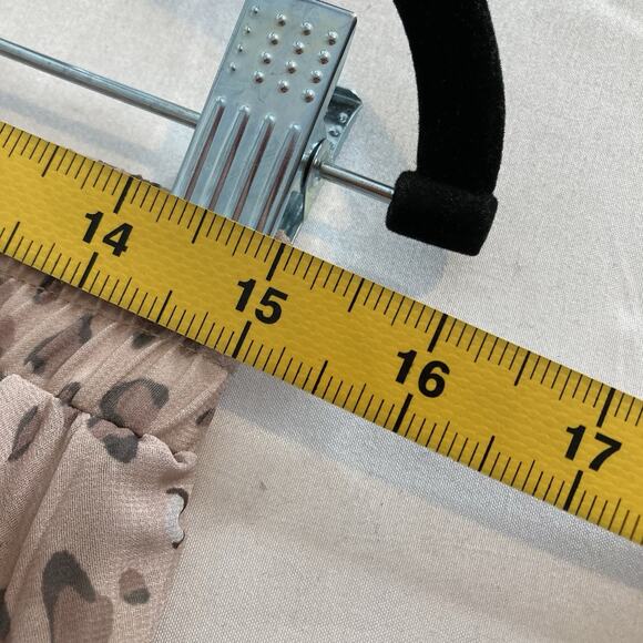 Exlura Women's Boho Leopard Print Pleated Midi Skirt Size L Safari Neutral Boho - Picture 9 of 12